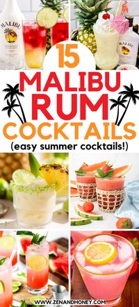 Explore a world of tropical delight with these incredible Malibu Rum cocktails. Perfect for your next happy hour, these fun and flavorful drinks showcase the distinctive taste of Malibu Coconut Rum. Indulge in a taste of paradise with every sip of these creative adult beverages.