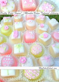 Pretty Petit Fours Video Tutorial (for members)~MyCakeSchool.com!