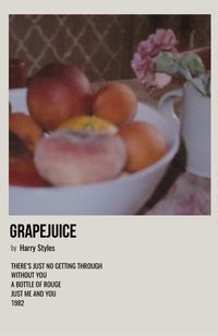 minimal polaroid song poster for grapejuice by harry styles