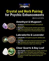 Enhance your psychic abilities with these powerful crystal and herb pairings. 🌿🔮