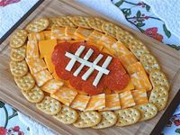 Football Cheese Tray for any festive tailgate