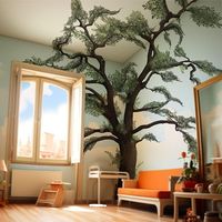 Amazon.com: astrkiz Original Hand Drawn Extra Huge Oak Tree Wall Decals Peel and Stick, PVC Realistic Tree Wall Murals, Tree Stickers Wall Art Decor for Boys Bedroom Neutral Gender Children Playroom Kids Room : Baby