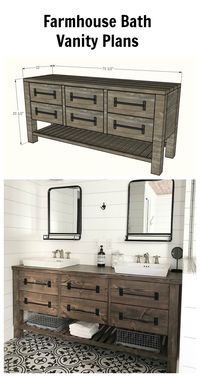 Rustic Farmhouse Double Vanity - Spruc*d Market