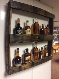 Bourbon Bottle Display Shelf. Great for Man Caves. | Etsy