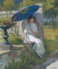 Mary Bradish Titcomb "The Blue Parasol", no date