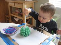 Sponge Printing Toddler Art