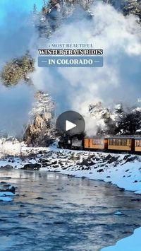 553K views · 61K reactions | ❄️ 4 TRAIN RIDES TO CHECK OUT THIS WINTER ❄️ SHARE THIS TO THE GROUP CHAT.

If you’re starting your winter bucket list, hopping on a train ride is an absolute must! Here are four incredible train rides that capture the magic of Colorado in the winter:

🚂 Durango & Silverton Narrow Gauge Railroad 🚂
Enjoy a scenic winter train ride from Durango to Cascade Canyon, covering 26 miles each way through the San Juan Mountains. This 5.25-hour round trip offers breathtaking views of the Animas River and snow-capped Rocky Mountains. Don’t forget to book in advance!

📍 @dsngrr 
479 Main Ave, Durango, CO

🚂 Royal Gorge Route Railroad 🚂
This 24-mile round-trip takes you through the breathtaking Royal Gorge, offering views of the Arkansas River! The ride lasts about 1 ho