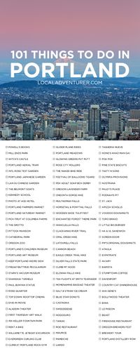 101 Things to Do in Portland Oregon { click through to get printable version } - the Ultimate Portland Bucket List - from the touristy spots everyone has to do at least once to the spots a little more off the beaten path. // localadventurer.com