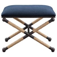 Braydon Navy Bench | Accessories | Boston Interiors