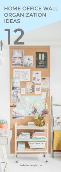 These brilliant home office wall organization ideas is all you need. There are so many cool tips to organize your office space at home. Definitely pinning for later! #home #organization #ideas