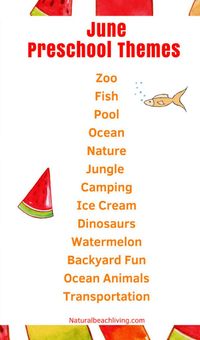 June Preschool Themes with Lesson Plans and Activities, Summer Preschool Themes, lesson plans and activities for homeschool, summer camp, daycare or summer fun at home. These June themes are perfect for preschoolers through early elementary. Ocean Activities for Kids, Summer Activities for Kids, Summer Lesson Plans for Preschool and Kindergarten #summer #preschoolthemes #preschool #preschoolactivities #scienceforkids #summeractivities