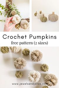 Crocheting your own pumpkins for the holidays is so much fun. With just a few materials you can make an assortment of crochet pumpkins in all different sizes. In this tutorial, you'll learn how to crochet a pumpkin in two different sizes, a small size, and a large size.