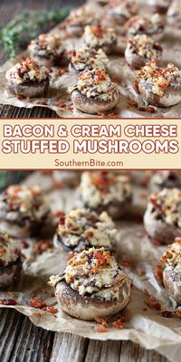 Bacon and Cream Cheese Stuffed Mushrooms