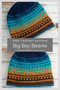 Crochet hat made with Caron Pantone yarn. Free pattern by Crochet 365 Knit Too. #crochethat #crochetbeanie #crochet #crochetgift #easy #quick