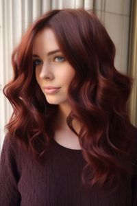 Wavy dark brown with auburn tints is a chic and lively option. Auburn highlights add a nudge of colour, making the deep brown locks more beautiful. Click here to check out more trending dark brown hair color ideas right now.