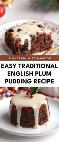 Indulge in this Tasty Traditional English Plum Pudding that’s rich in flavor and history! It's perfect for holiday gatherings or cozy winter nights when you want to impress your guests with a classic dessert.