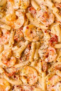 Creamy Mozzarella Shrimp Pasta