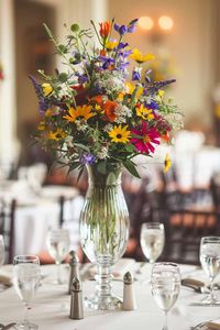 Wildflower centerpieces