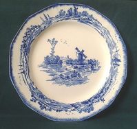 ROYAL DOULTON NORFOLK PLATE ART DECO IRONSTONE LUNCHEON SALAD STARTER PLATE BLUE  | eBay