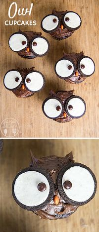 Get the Recipe ♥ Owl Cupcakes @recipes_to_go