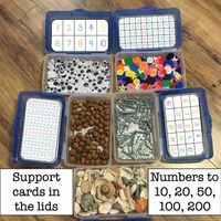 Counting Collection Boxes with Recording Sheets - Build Number Sense to 100 120