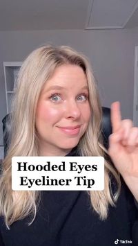 If you have hooded eyes, try this eyeliner technique.