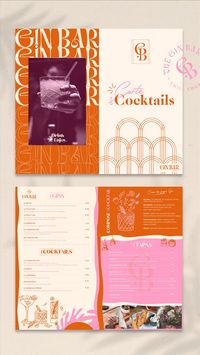 Carte menu pour le Gin bar 💕❤️🍸  #cartemenu #cocktails #papeterie #branding #brandingdesign #color #design #graphiste #graphisme #freelance