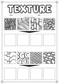 Drawing Texture Worksheet