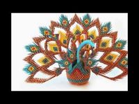 How to make 3d Origami Peacock? - Hướng dẫn xếp con công origami 3d đẹp - YouTube