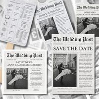 Newspaper Photo Wedding Program Timeline Hand Fan | Zazzle