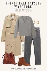 French Fall Capsule Wardrobe Essentials +15 Outfit Ideas