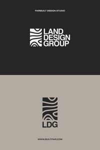 Logo Design for Land Design Group by Fairbuilt Design Studio. A strong and simple logo for a landscape architecture firm looking to expand their design ideas. #logo #logodesign #logodesigner #branding #brandidentity #landscapearchitect #landscape #designer