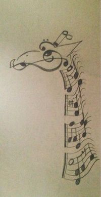 A combination of two of my favorite things: giraffe and music!