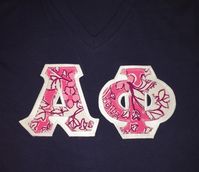 Alpha Phi Sorority Print With White Trim/Stitching All of our items are made to order in our shop and can be made into any organization/letters. Please make sure to follow personalization instructions to avoid delays on your order. We now offer Greek Alphabet and Regular Alphabet Lettering. HOW TO ORDER: 1. Add the size and apparel item to your cart. 2. Please put in the personalization text box your preferred font, organization/letters, and the apparel color you would like. The apparel color is