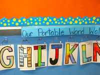 A portable word wall!  Students can grab the word that they need and take it back to their desks.  This also makes it easier to add new words to the wall without running out of space.