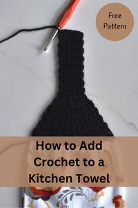 Adding a crochet topper is a cute way to stop your kitchen towel from ending up on the floor while also keeping it hanging neatly, instead of flopped back in a disheveled way. So here is how to add a crochet topper to a kitchen towel!