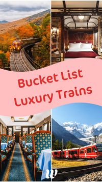 The most unique Luxury train rides to add to your bucket list, from overnight trains to wine experiences, these train journeys are epic, beautiful and unforgettable. From the Napa Valley wine train to the Orient Express train in Europe!