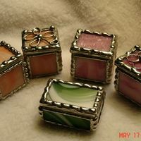 Stained Glass Mini Ring Boxes In 1 X 1 X 1 by