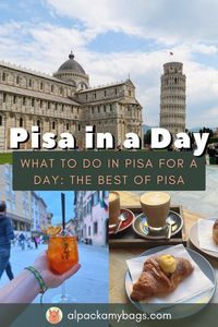 Visit one of Italy's most iconic city! Here's how to spend one day in Pisa, save the ultimate itinerary for your trip. Pisa Itinerary | Pisa Travel Guide | Italy Travel Planner | Italy Vacation | Best Places to Visit in Italy