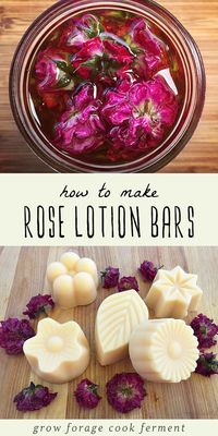 These lovely rose lotion bars are easy to make and a wonderful addition to your homemade bath and beauty projects! Learn how to make these all natural, toxin free lotion bars using a step by step tutorial. #allnatural #bathandbeauty