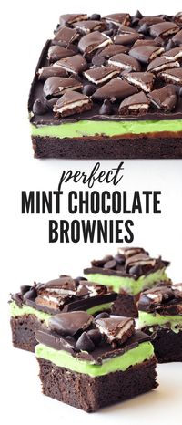 Loaded Mint Chocolate Brownies - Sweetest Menu