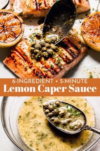 This easy 6-ingredient lemon caper sauce has a delicious dimension of flavors and a velvety richness, making it the perfect match for fish, shrimp, chicken, and more! Ready in just 5 minutes, it’s a simple go-to sauce that always upgrades your weeknight dinner.