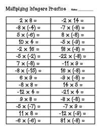 Multiplying Integers True/False Color Sort by Beth Wimberly | Teachers Pay Teachers