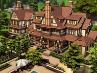 The Sims Resource - Tudor Mansion with Big Greenhouse