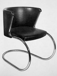 Designer: Lilly Reich Thonet Date: 1936 Medium: Metal and Leathern Category: Bauhaus Furniture/ Furnishings Something Interesting: The curve of the chair makes this bauhaus.