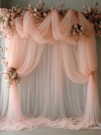 1 Piece, Light Pink Wedding Arch Curtain Decoration Gauze, Chiffon Fabric, Light Pink Tulle Chiffon Fabric Voile Suitable For Wedding, Proposal, Engagement And Background Decoration, Birthday Party Decoration, Curtain, Stage, Tent, Wedding Table And Chair Decoration, Wedding /Holiday Holiday Party Decorations,Christmas Baby Pink    Polyester     Event & Party Supplies, size features are:Bust: ,Length: ,Sleeve Length: