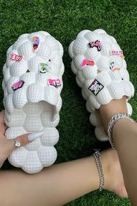 LW Letter Decor Bubble Slippers