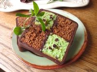 Mint Chocolate Chip Battenberg Cake