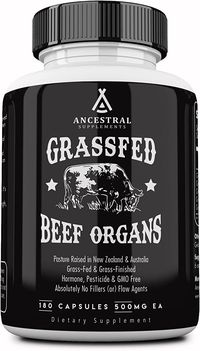 Amazon.com: Ancestral Supplements Grass Fed Beef Organ Supplement, Supports Whole Body Wellness with Proprietary Blend of Liver, Heart, Kidney, Pancreas, Spleen, Freeze-Dried Beef, Non-GMO, 180 Capsules : Everything Else