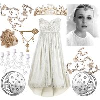 He has to give me a new name. He's already chosen it. He just has to call it out.  by coruja on Polyvore featuring Marchesa, Anaconda and TIARA (but he sewed himself on like a cheap designer label.... and I had to toss that boat-anchor overboard!!"